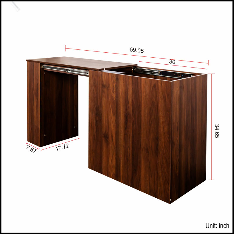 Bureau d'ordinateur de coin moderne avec table extensible et tiroirs, idéal pour le bureau à domicile et les espaces d'étude
