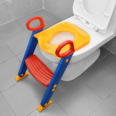 Ardin Round Training Toilet Seat Potty Training Seat Step Ladder Seat Chair Steps for Kids Toddler