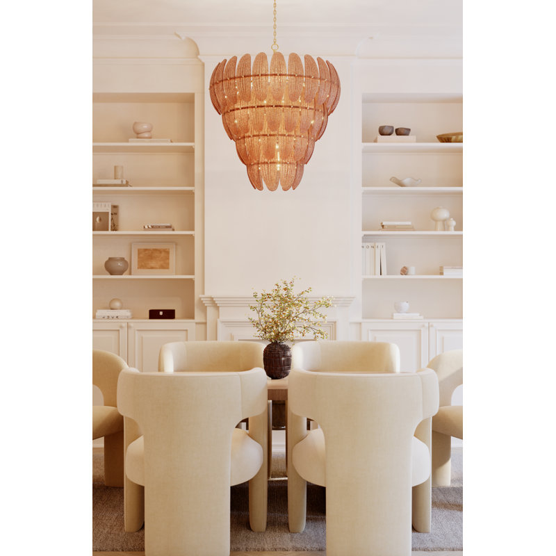 Luminaire suspendu 15 lumières 32,75 po Marclaire, Brun