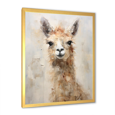 Minimalisme, grunge, alpaga, portrait sur toile