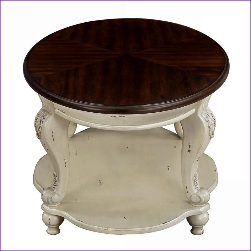 Table basse blanche ébréchée pour le salon, placage résistant à la chaleur, assemblage facile