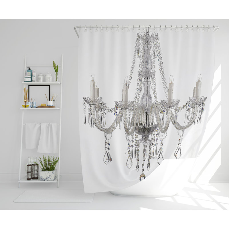 Newton Polyester Shower Curtain Set, 168cm H x 168cm W