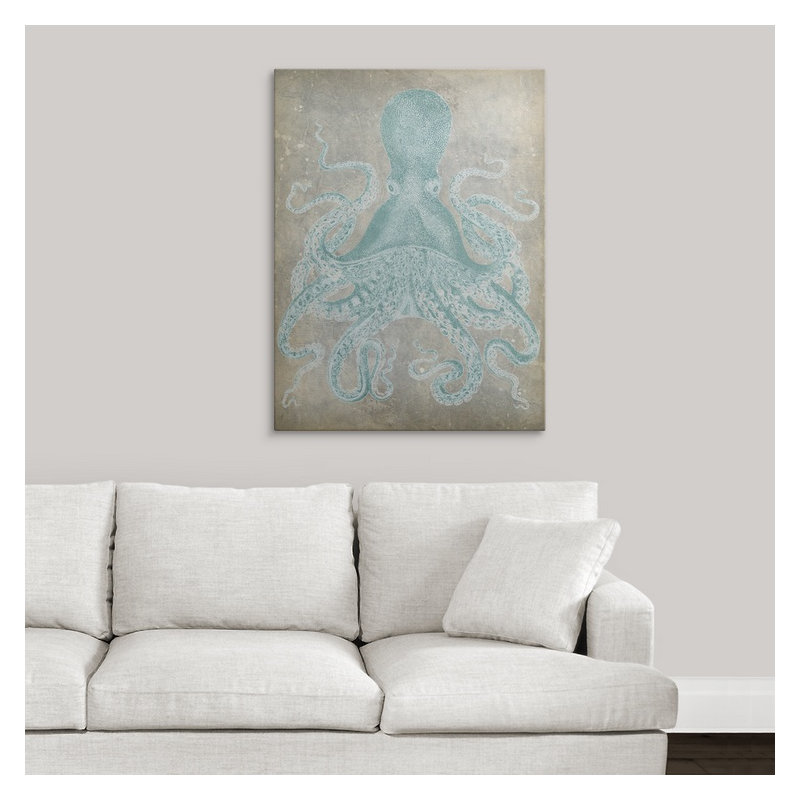 «Spa Octopus I» par Jennifer Goldberger, impression, H 48 po x l 36 po x P 1,5 po, Toile