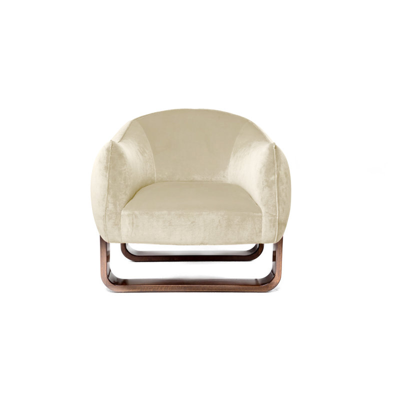 Milo Armchair, Creme Brulee Velvet