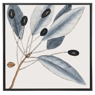 Vintage Blue Botanical III Black (P83332) - No Mat