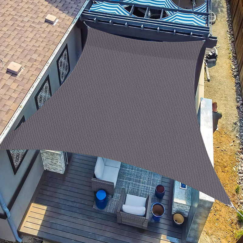 8' x 12' Rectangle Shade Sail, Black
