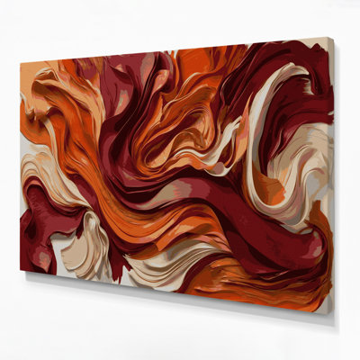 Lyrical Abstraction 93 Brown Canvas Wall Art