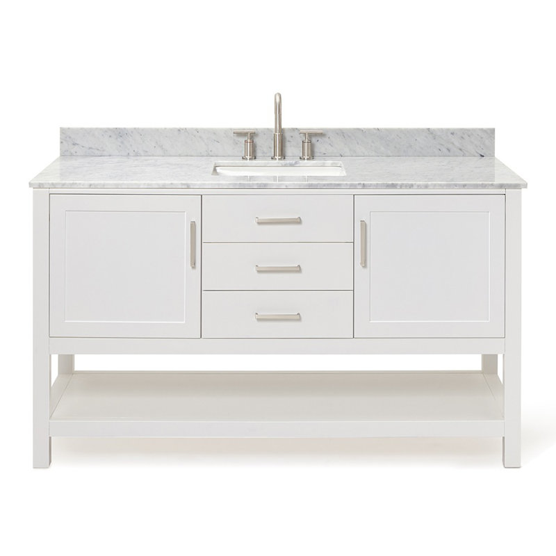 Bayhill 61'' W Single Vanity, White