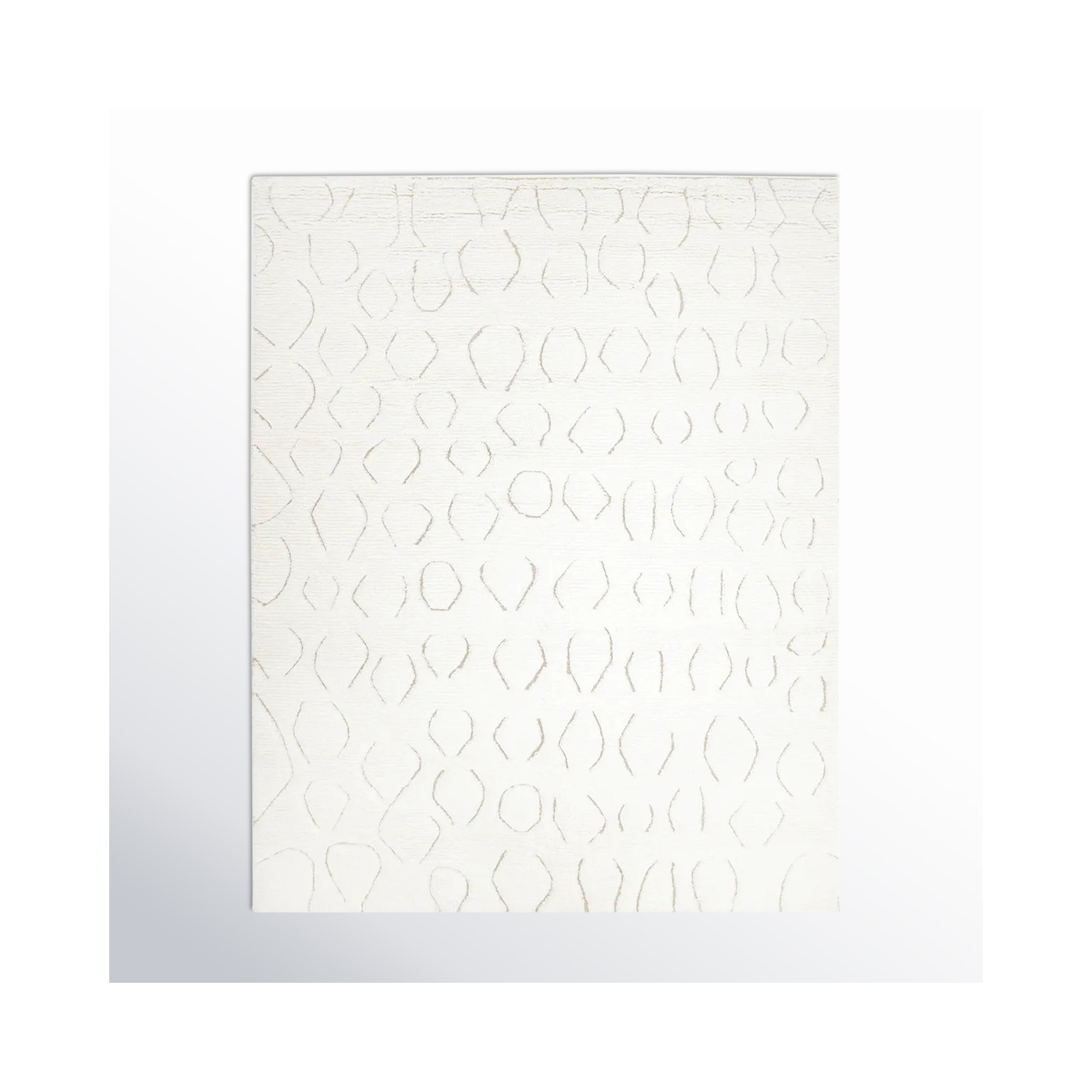 Mea Handmade Ivory/Black Rug, Rectangle 3' x 5'