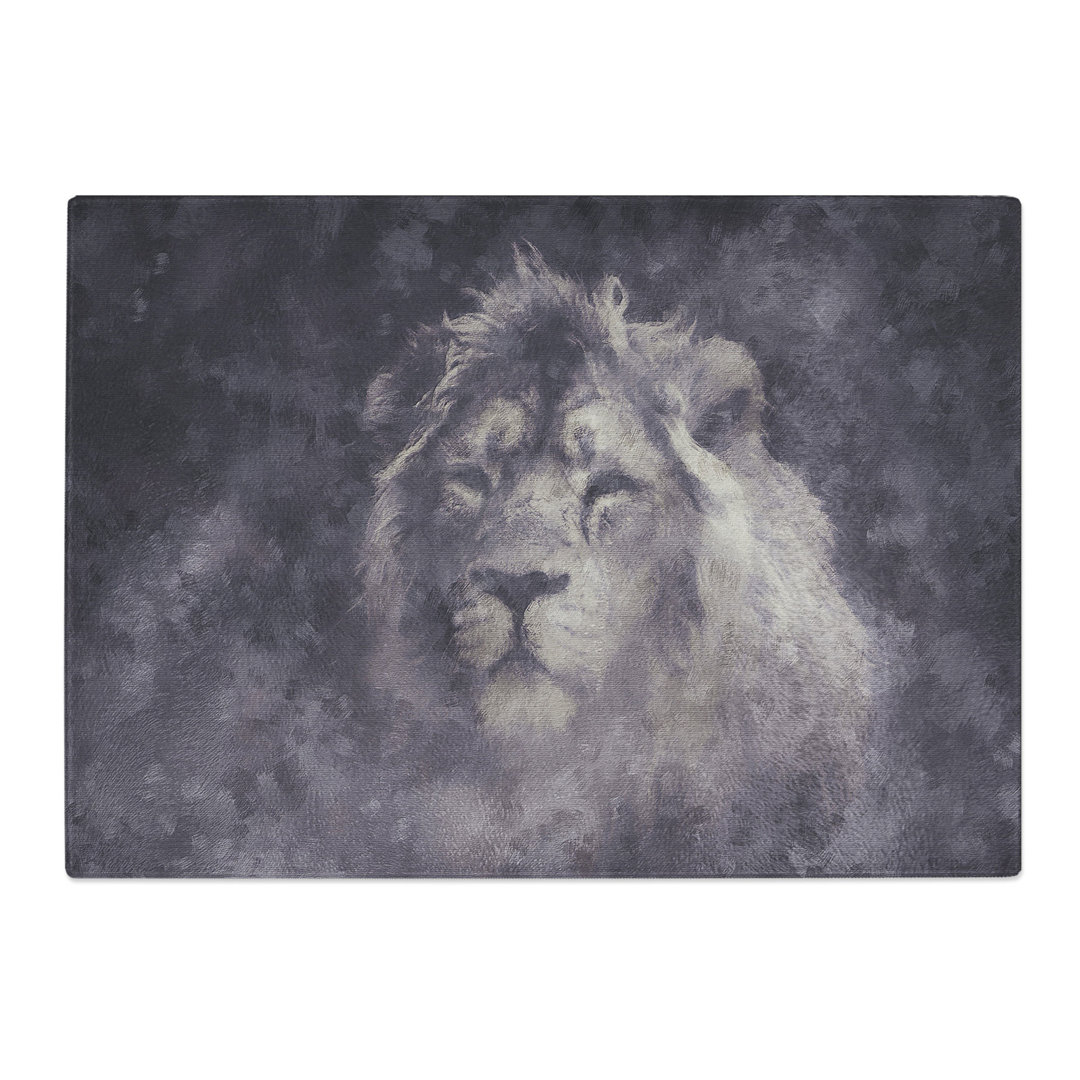 Tempered Glass Lion in the Mist Chopping Board