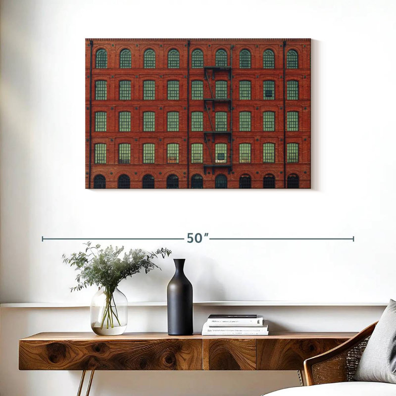Lilie Red Building, 24" H x 36" W