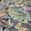 Papier peint métallique avec plantes tropicales Armany