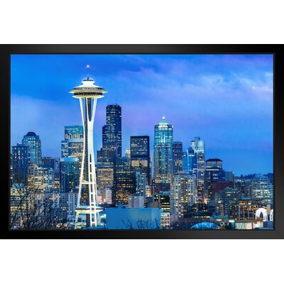 Latitude Run® Seattle Washington Skyline Space Needle At Dusk Photo ...