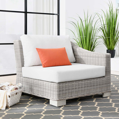 Fauteuil d'extérieur en rotin Conway