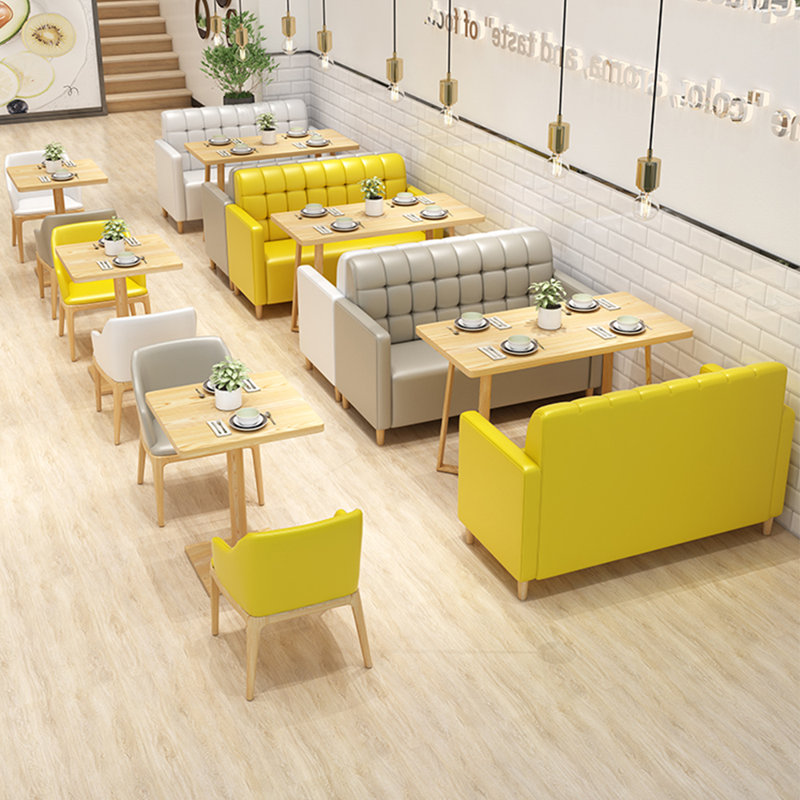 Banc de rangement à la mode pour desserts, Jaune