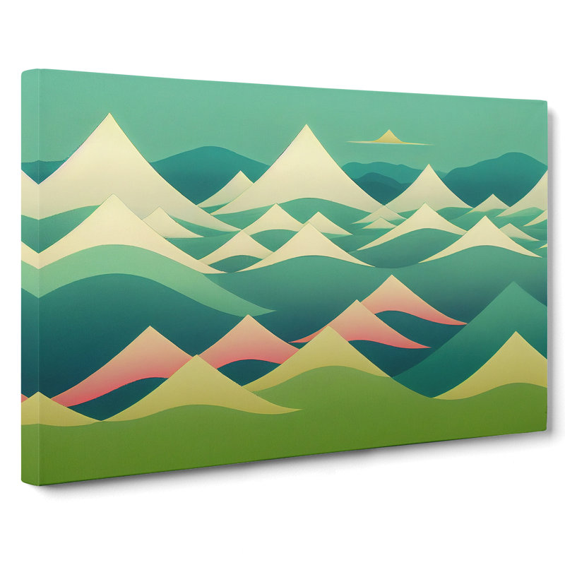 Alluring Abstract Mountains - Wrapped Canvas, 50cm H x 76cm W x 3cm D