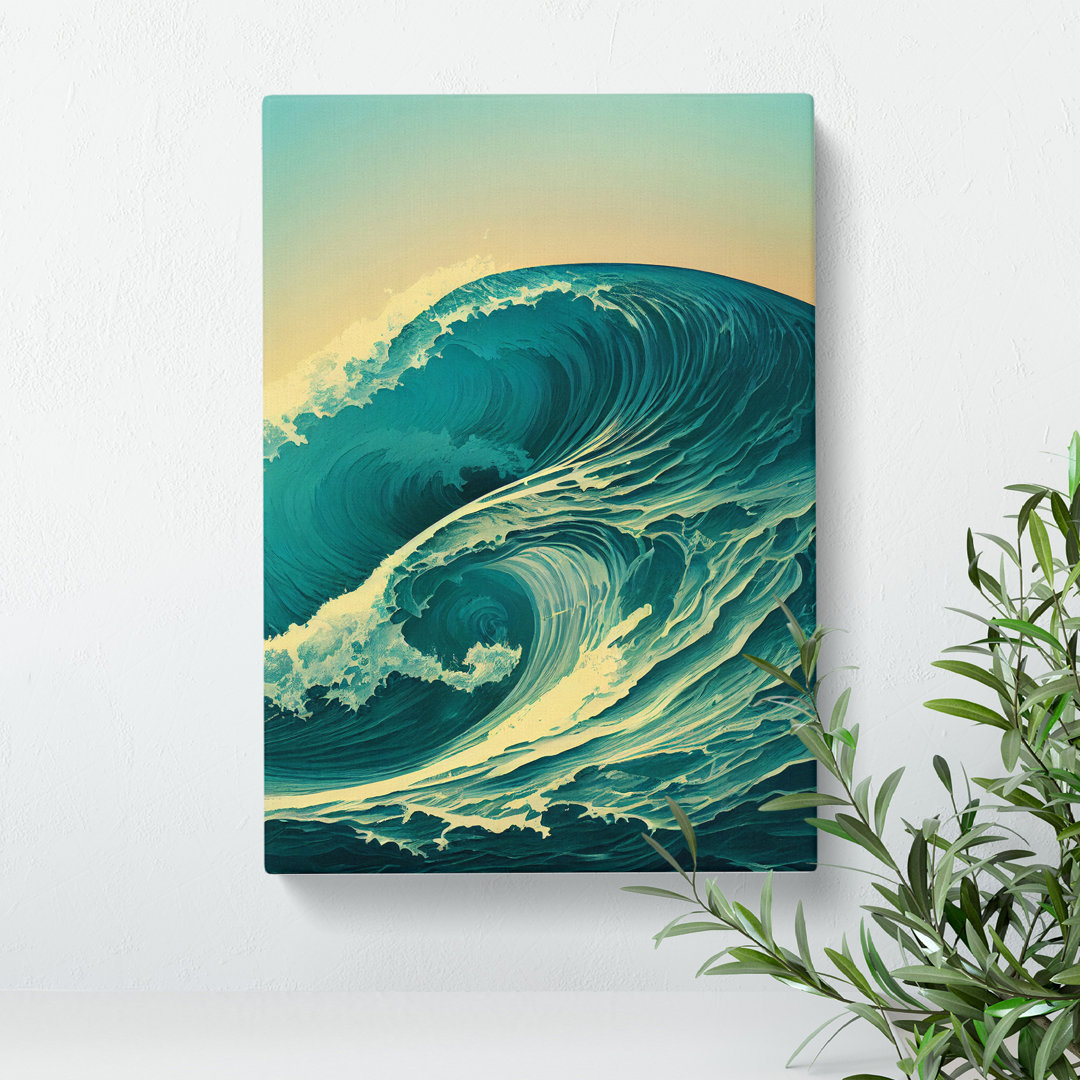 Ocean Wave At Sunrise No.6 - Wrapped Canvas