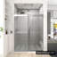 76 po X P 76 po Cabine de douche autoportante double coulissante sans cadre H au fini nickel brossé-122790634