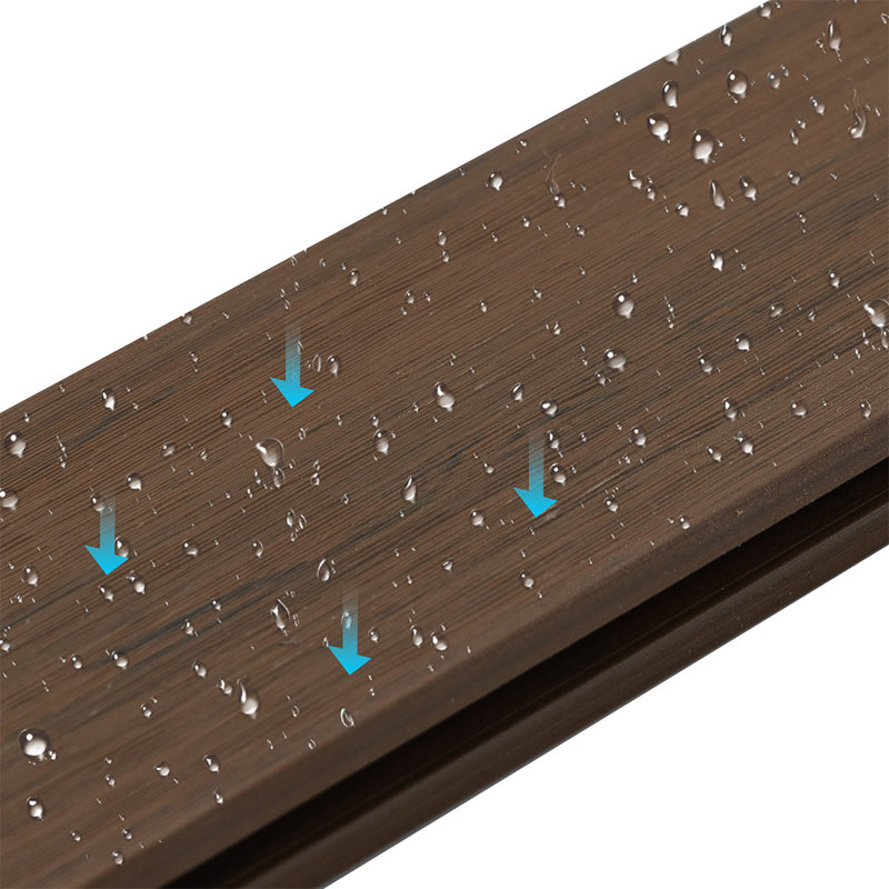 6ft. H x 6ft. W Semi-Pricacy Weatherproof Wood Plastic Composite Fence Panel (10 Pieces Excludes Post), Brown