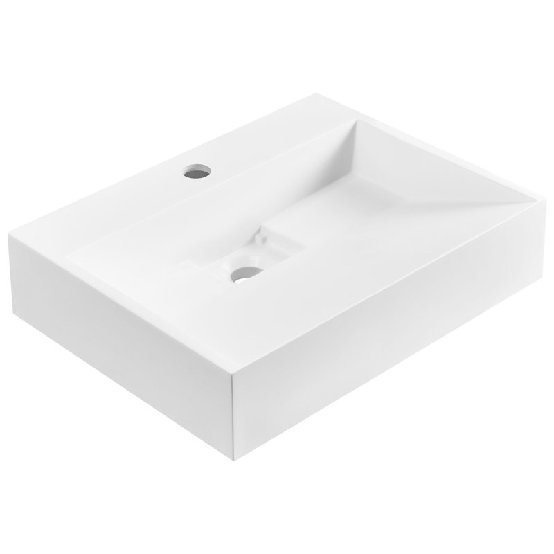 Wall Hung Basin QUENKO, White, 500cm H x 380cm W x 120cm D, 1