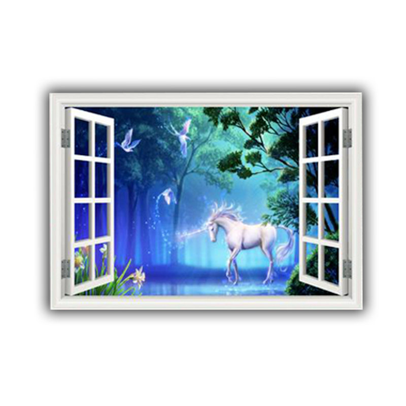 Adhésif décoratif licorne, H 9,45 po x l 13,78 po