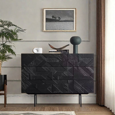 Modern Style Parquet Accent Cabinet