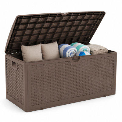 80 Gallons Water Resistant Resin Lockable Deck Box