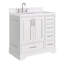 Ensemble de meuble-lavabo simple 36,25 po avec plateau en quartz Abshire-94668882