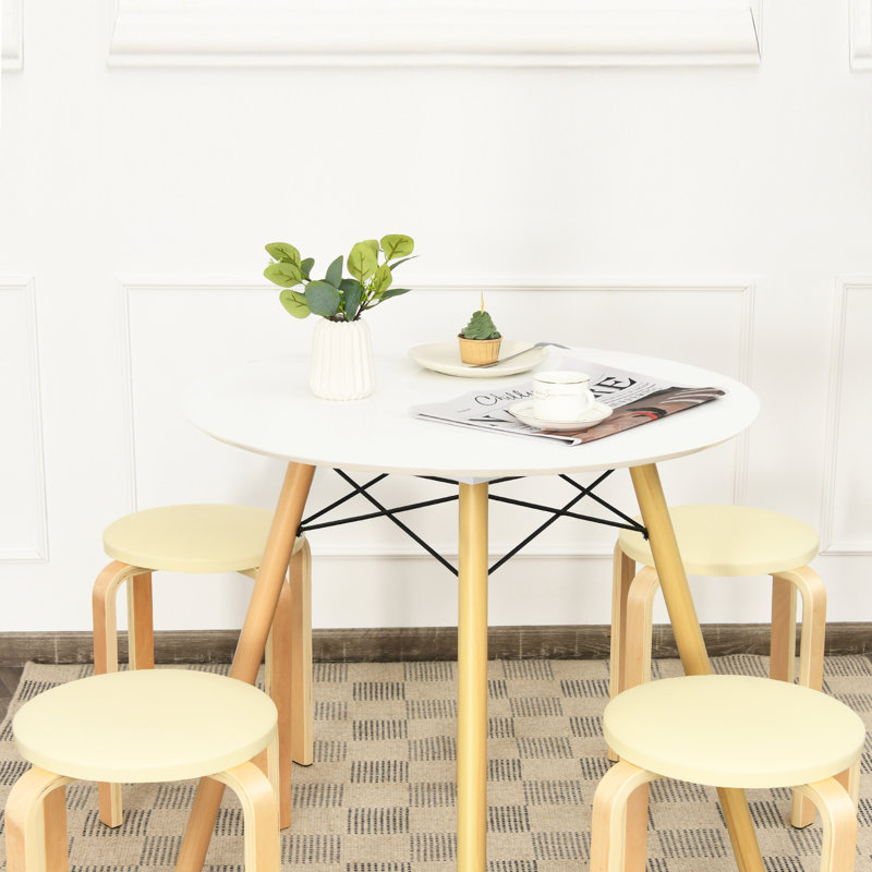 Halvard Accent Stool, Beige