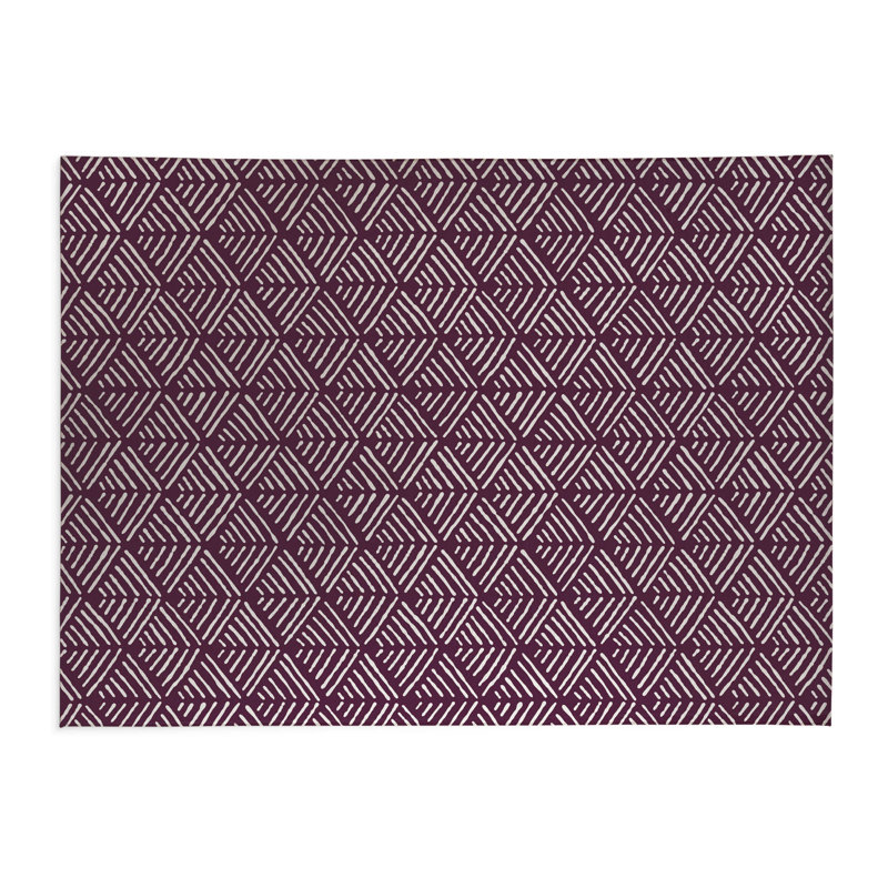 Tribal Dreamer Low Profile Kitchen Mat, Rectangle 3' x 5', Eggplant