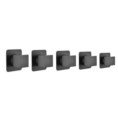 Matt Black Shower Valve For High Flow - 3/4" Cast Metal, Adjustable Brass Handle, Construction Metal Flow,