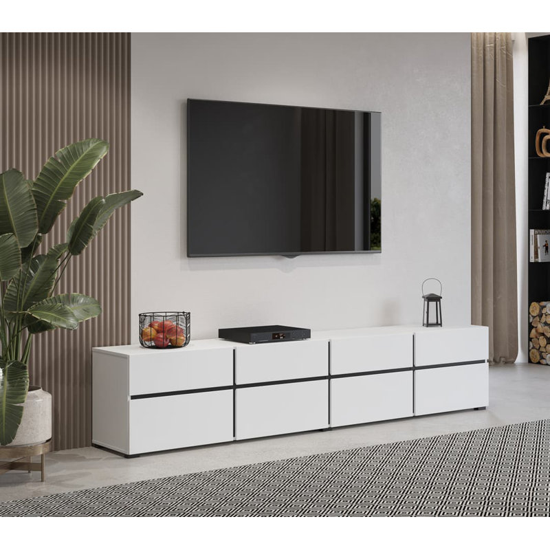 Cardentey Unfinished TV Stand for TVs up to 75", White