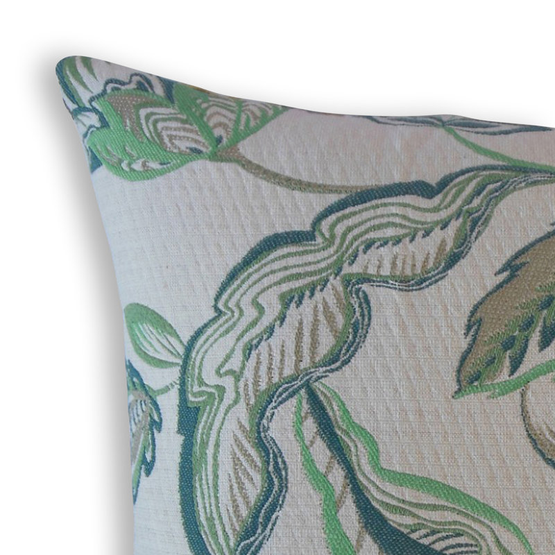 Coussin Landers, 20 po x 20 po, Vert / Gris, Coussin décoratif