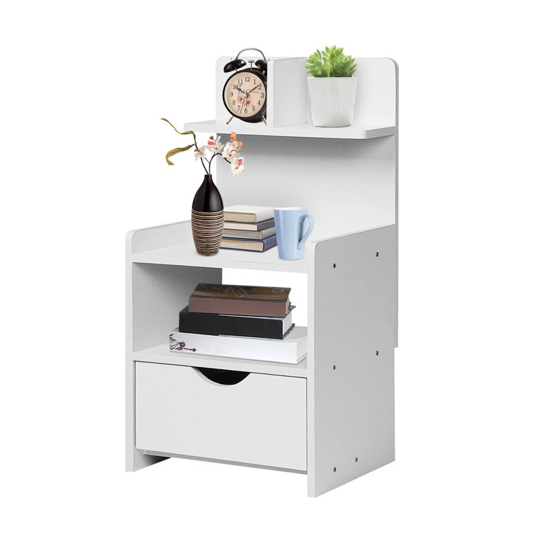 Hirasuna 32.5cm W Manufactured Wood Bedside Table