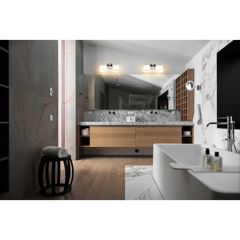 Meuble-lavabo 2 lumières Panora, Chrome