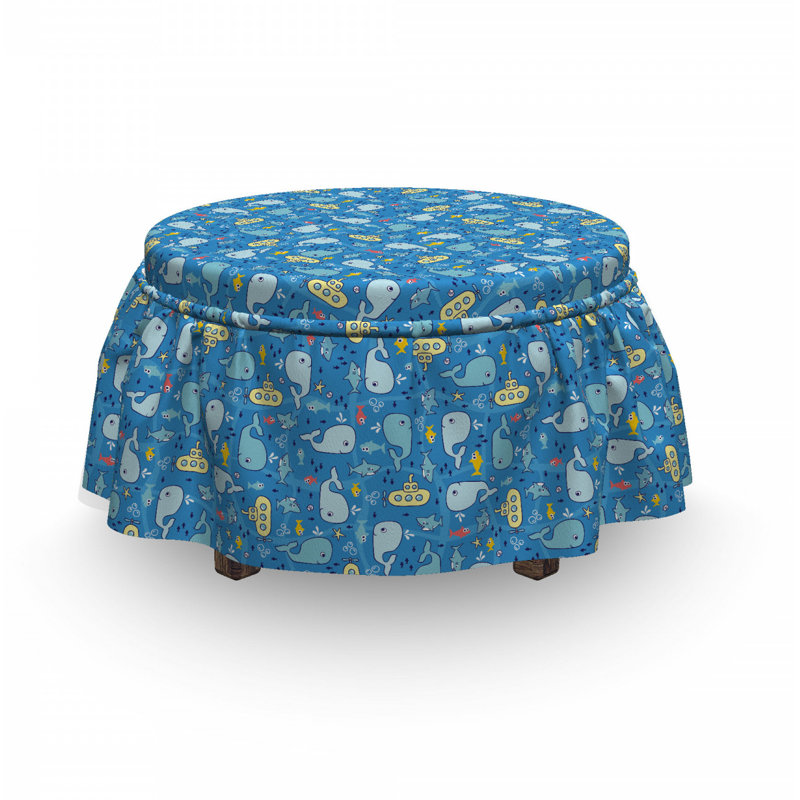Housse pour repose-pieds pour enfants poissons requins