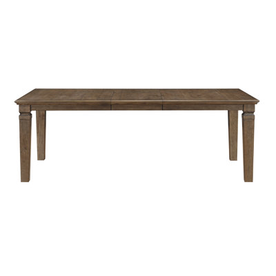 Contemporary Dining Table with Extension Light Brown Finish Durable Classic Dining Furniture 1pc