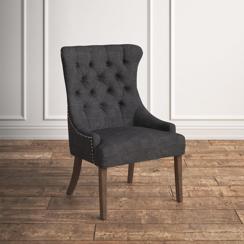 Chaise d'appoint Corbridge, Lin gris foncé chiné