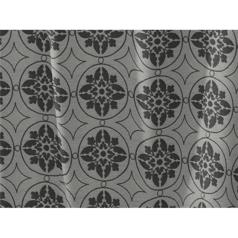 Heilwood Eyelet Opaque Single Curtain, Black / Grey, 145cm Width x 245cm Drop