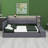 Upholstered Daybed with Storage Footstool, Shelves, Trundle, USB Charging & LED Light-1625701906