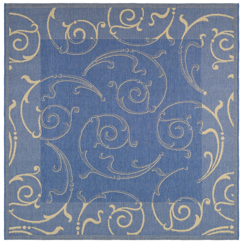 Tapis d'intérieur / extérieur Darryl-Ross, Carré 6 pi 7 po