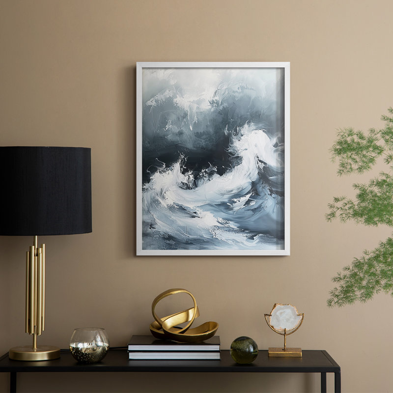 Série NAUTICAL CCIV - reproduction encadrée de qualité supérieure - prête à être accrochée - aucun clou requis, Blanc / Blanc