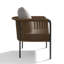 Fauteuil demi-tonneau d'extérieur moderne avec rebord évasé Modern