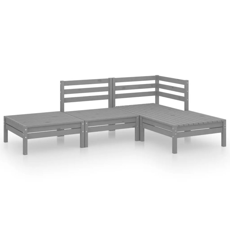 Boesch Solid Wood 2- Person Patio Sofa, Grey
