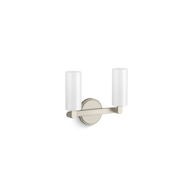 Crue Two-Light Sconce, Brushed Nickel