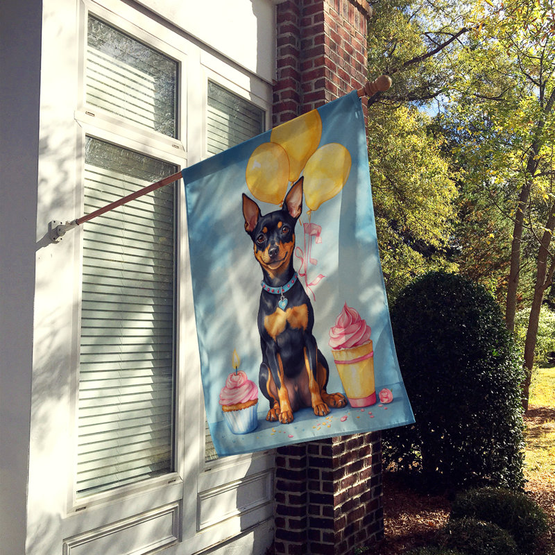Drapeau «Happy Birthday House», Pinscher miniature