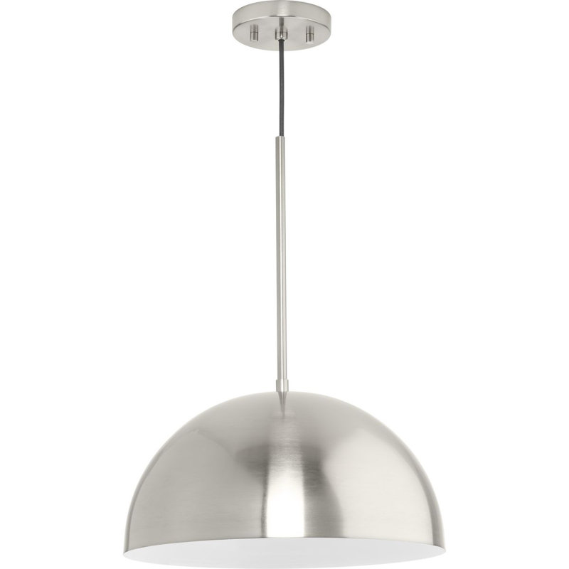 Ashantae 1 - Light Dome Pendant, Brushed Nickel, 120.5" H x 15.75" W x 15.75" D