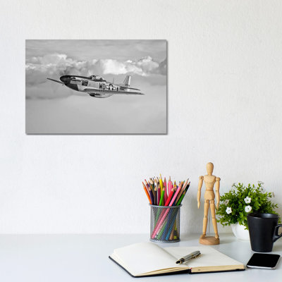 A P-51D Mustang In Flight Near Hollister, California by Scott Germain - Wrapped Canvas Print