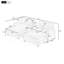 Canapé modulaire avec repose-pieds, USB et porte-gobelets amovibles-503891587