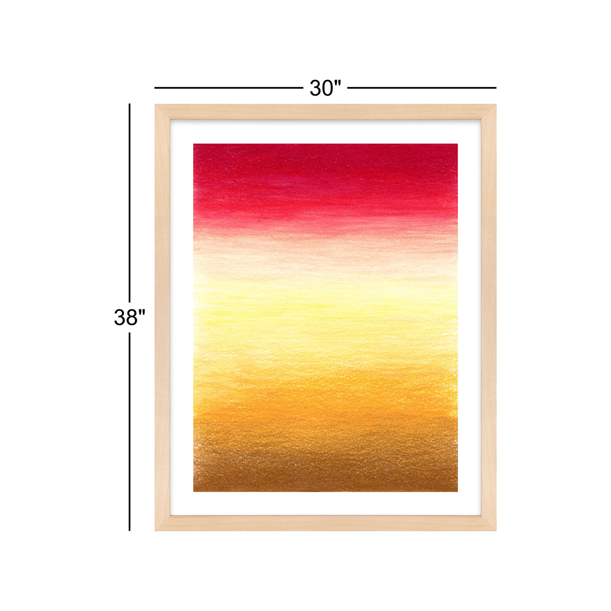 Tie-Dye Sunset by Katy Montica, Maple, 30" W x 38" H